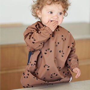 LIEWOOD Merle Cape Bib set of 2 - Panda tuscany rose + classic dot dumbo grey